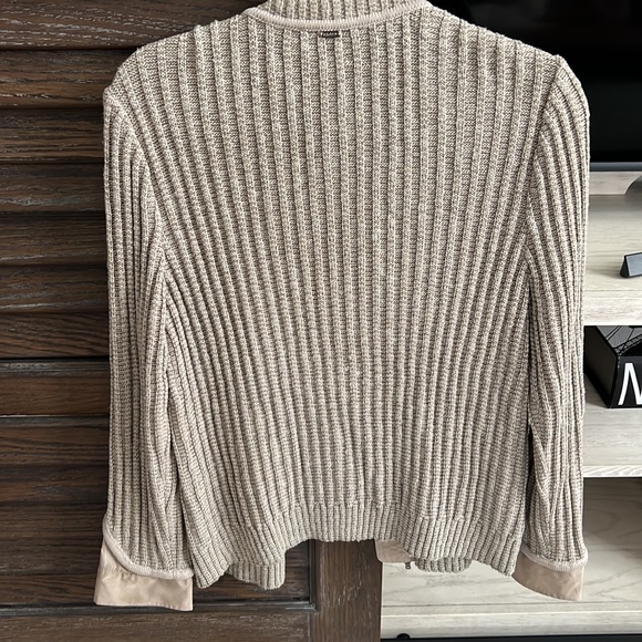 St. John tan zipper sweater jacket - Picture 7 of 7